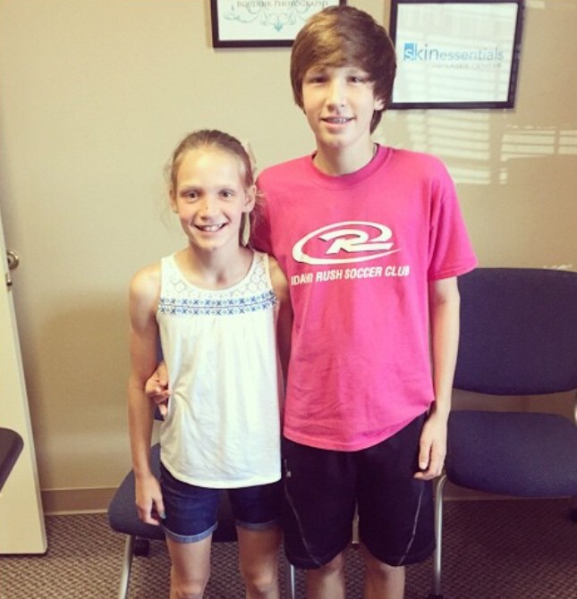 2 children visiting adWhite