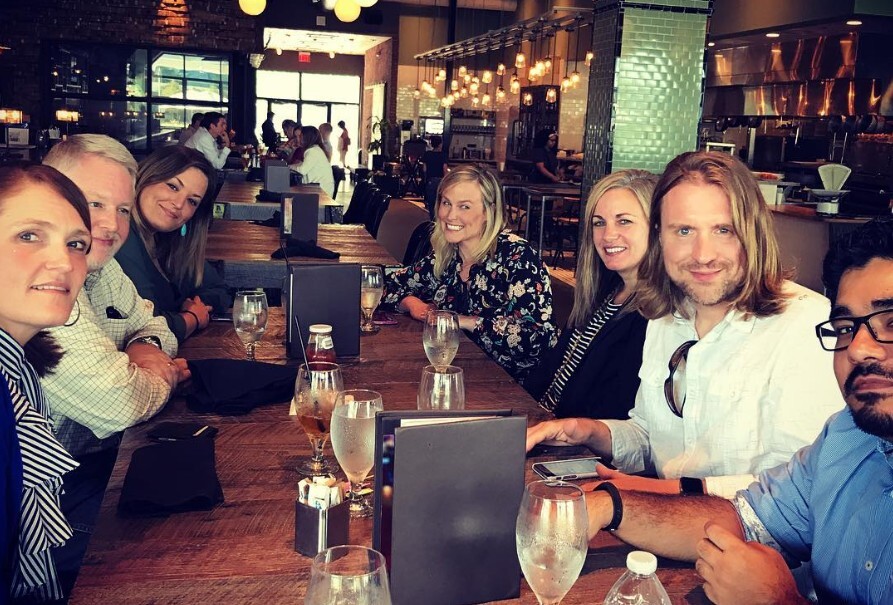 adWhite team lunch in 2017