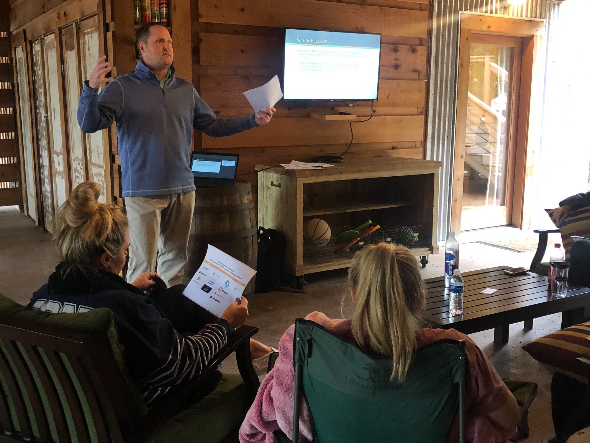 Taylor White giving HubSpot presentation