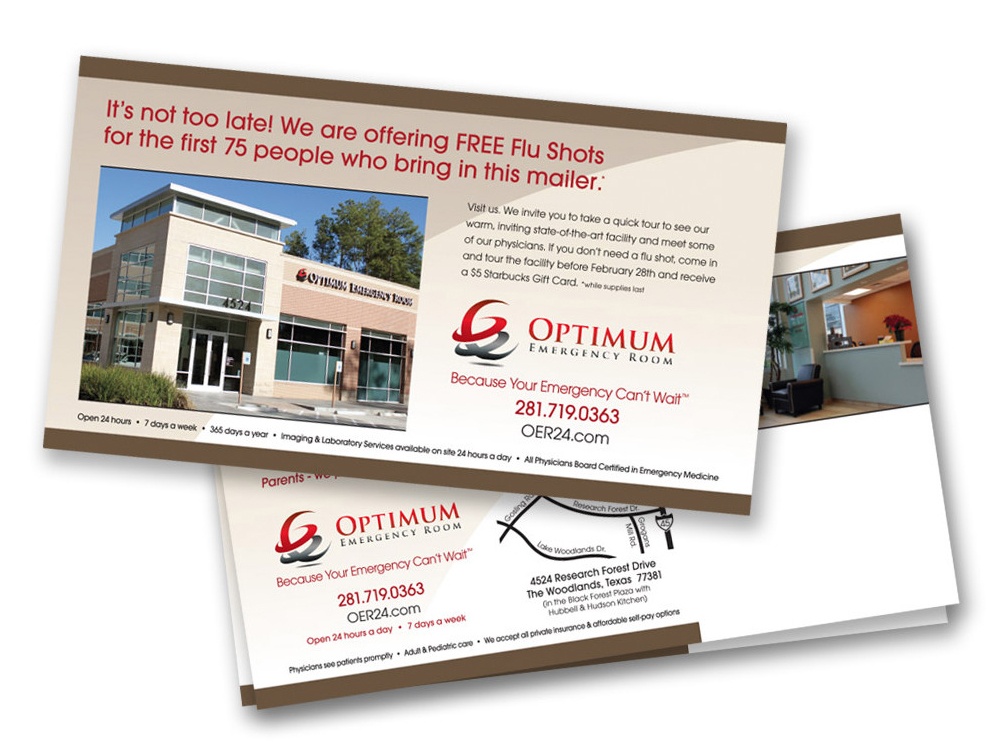 Postcards OptimumER Direct Mail, Brochures & Print Ads