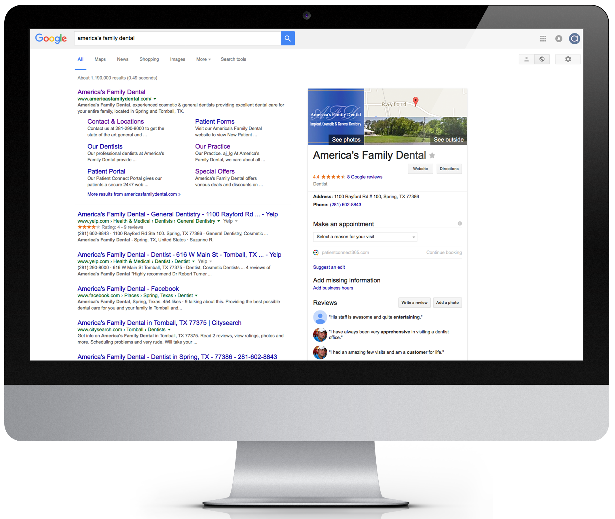 Search Engine Optimization America's Family Dental Search Engine Optimization